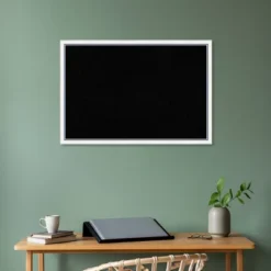 38"x26" Morgan Wood Frame Black Cork Board White/Blue - Amanti Art: Wall-Mounted, Office Presentation Board -Home Furniture GUEST 234f84f7 b6c2 4c49 96bc 222d0ba06a92