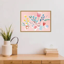 23" X 16" Flowing Florals By Isabelle Z Framed Canvas Wall Art - Amanti Art -Home Furniture GUEST 272efb05 e7ae 4b1a a24c db3567afed19