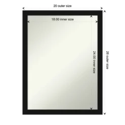 Amanti Art Avon Black Narrow Non-Beveled Bathroom Wall Mirror 17 Amanti Art Avon Black Narrow Non-Beveled Bathroom Wall Mirror -Home Furniture GUEST 2755a17f 0022 42a8 9e57 2333e4d468d9