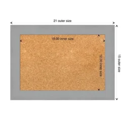 Amanti Art Brushed Framed Corkboard, Natural Cork -Home Furniture GUEST 27929338 8981 40d5 b598 9690f66cb49e