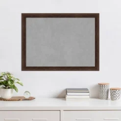 31"x23" Narrow Framed Magnetic Board Warm Walnut - Amanti Art: Metal, Wall Mount, Office Decor -Home Furniture GUEST 29eecc74 d007 4308 9c09 dffb9cbf76e3