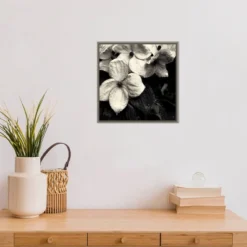 16" X 16" Dogwood Flower No.3 By Gary Horsfall Framed Canvas Wall Art - Amanti Art -Home Furniture GUEST 2a24a903 7d01 42aa a5c6 a21259a6feaa