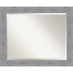 Bark Rustic Framed Bathroom Vanity Wall Mirror Gray - Amanti Art -Home Furniture GUEST 2a60917d c6e3 465c a431 7aede0784349
