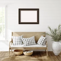 34"x26" Villa Wood Frame White Cork Board Oil Rubbed Bronze - Amanti Art: Bulletin Board, Wall Mounted, No Choking Hazard -Home Furniture GUEST 2a7a0732 88f7 4480 b565 e731f275e60b