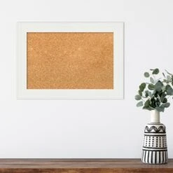 Amanti Art Vanity White Narrow Framed Corkboard, Natural Cork -Home Furniture GUEST 2a8399f4 135a 438f 99bc 49d61db242e9
