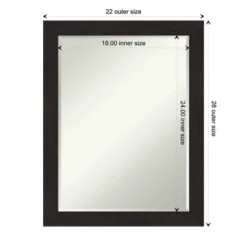 Furniture Espresso Narrow Petite Bevel Bathroom Wall Mirror -Home Furniture GUEST 2b3507c3 5b9a 4782 839b ff37bb797737
