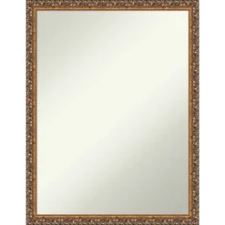 Amanti Art Antique Bronze Non-Beveled Wood Bathroom Wall Mirror -Home Furniture GUEST 2c1f41a0 ed9a 47bf aacf f5229a33e9fd