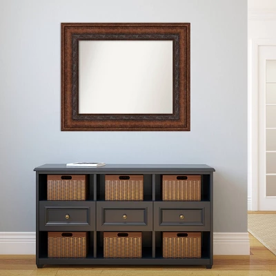 38" X 32" Non-Beveled Decorative Bronze Wall Mirror - Amanti Art 7 38" X 32" Non-Beveled Decorative Bronze Wall Mirror - Amanti Art - Image 5