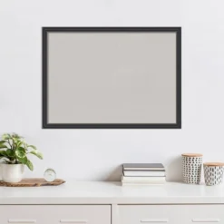 30"x22" Stylish Wood Frame Cork Board Black - Amanti Art -Home Furniture GUEST 2d48b002 c78c 46cd ade9 9b6f1e0d8521