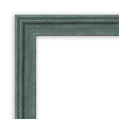 33"x15" Upcycled Wood Frame White Cork Board Teal/Gray - Amanti Art: Bulletin Board, Wall Mounted, Office Decor 4 33"x15" Upcycled Wood Frame White Cork Board Teal/Gray - Amanti Art: Bulletin Board, Wall Mounted, Office Decor - Image 2