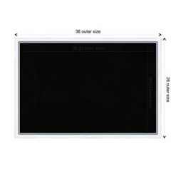 38"x26" Morgan Wood Frame Black Cork Board White/Blue - Amanti Art: Wall-Mounted, Office Presentation Board -Home Furniture GUEST 2e9d1681 a135 463b 99fb 8771152ae082