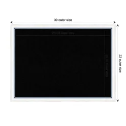 30"x22" Morgan Wood Frame Cork Board White/Blue - Amanti Art -Home Furniture GUEST 2f12e38c 2f6c 43af a0b9 f63bf05f7c71