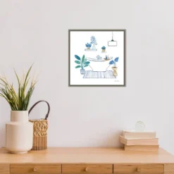 16" X 16" Relax II By Farida Zaman Framed Canvas Wall Art - Amanti Art -Home Furniture GUEST 2fc99fdf b345 4245 b656 258dfa2169cd