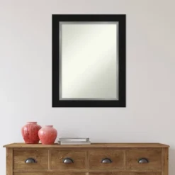 24" X 30" Non-Beveled Eva Bathroom Wall Mirror Black - Amanti Art 14 24" X 30" Non-Beveled Eva Bathroom Wall Mirror Black - Amanti Art -Home Furniture GUEST 30712ae1 bd5e 42d7 bced f47f41ae9830