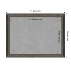 31"x23" Upcycled Framed Magnetic Board Brown/Gray - Amanti Art -Home Furniture GUEST 312d8660 8be2 47e9 b6ed 70ab1f1f157b