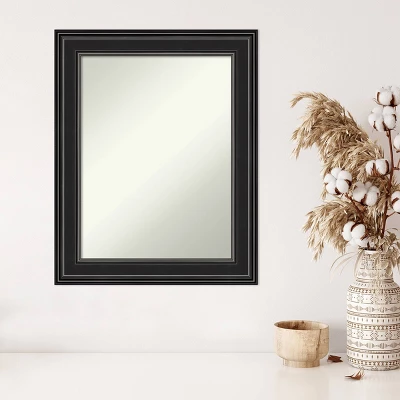 24" X 30" Non-Beveled Ridge Black Wall Mirror - Amanti Art 6 24" X 30" Non-Beveled Ridge Black Wall Mirror - Amanti Art - Image 4