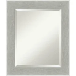 Glam Framed Bathroom Vanity Wall Mirror Linen Gray - Amanti Art -Home Furniture GUEST 31d0c0ed 59ff 46ee 8482 9e7371b7738c