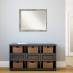 30" X 24" Dove Square Framed Wall Mirror Graywash - Amanti Art -Home Furniture GUEST 3277e0b8 4c2d 40cd b05f 0de1116101ef