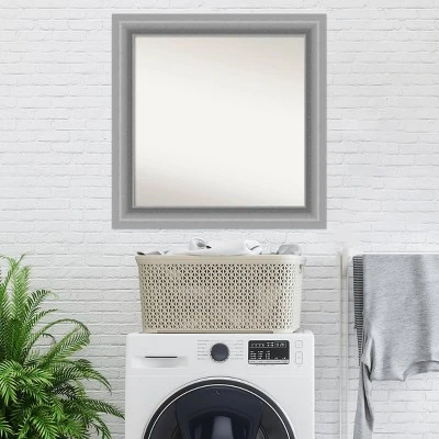 32" X 32" Non-Beveled Peak Polished Nickel Wall Mirror - Amanti Art 9 32" X 32" Non-Beveled Peak Polished Nickel Wall Mirror - Amanti Art - Image 7