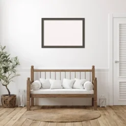 39"x27" Upcycled Wood Frame White Cork Board Brown/Gray - Amanti Art -Home Furniture GUEST 339d01f1 3c99 4ec3 818b 87c636071c05