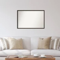 37" X 25" Non-Beveled Carlisle Espresso Narrow Wood Wall Mirror - Amanti Art -Home Furniture GUEST 3418980c 8374 4441 b268 d023bae235a1