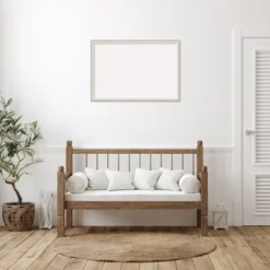 38"x26" Two Tone Wood Frame White Cork Board Silver - Amanti Art -Home Furniture GUEST 341c23cf 6fd0 4b70 9d75 bed2fffb02e6