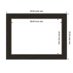 Amanti Art Accent Bronze Framed Dry Erase Magnetic Board 33 X 25 In. -Home Furniture GUEST 34b4ea51 5b36 42d5 916e fda672ca51fe