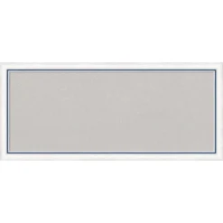 32"x14" Morgan Wood Frame Gray Cork Board White/Blue - Amanti Art -Home Furniture GUEST 352f7263 e61e 4fda a308 f1538ebd7bf1