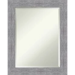 Bark Rustic Framed Bathroom Vanity Wall Mirror Gray - Amanti Art -Home Furniture GUEST 3565b8b5 1d2e 41bb bd86 988fbf222af3