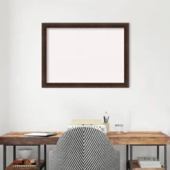 31"x23" Narrow Wood Frame White Cork Board Warm Walnut - Amanti Art: Wall-Mounted, Custom Crafted -Home Furniture GUEST 35893df1 74c8 40ab abd3 2fd4bfdc2760