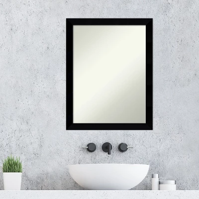 Black Museum Non-Beveled Wood Bathroom Wall Mirror 9 Black Museum Non-Beveled Wood Bathroom Wall Mirror - Image 7