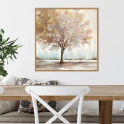 22" X 22" Infinite Peace By Eva Watts Framed Canvas Wall Art Light Brown - Amanti Art -Home Furniture GUEST 3763b558 5edc 4632 a1a8 306f5fba5cab