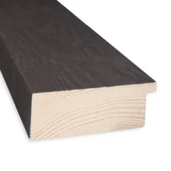 30" X 66" Non-Beveled Bridge Black Wood Full Length Floor Leaner Mirror - Amanti Art