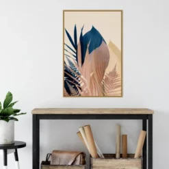 22" X 33" Pastel Jungle Plants 3 By Ian Winstanley Framed Canvas Wall Art Gold - Amanti Art -Home Furniture GUEST 38c5088c d43c 45b7 bd2f 87ea77bcf184
