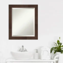 Wildwood Framed Bathroom Vanity Wall Mirror Brown - Amanti Art -Home Furniture GUEST 3900c216 1a13 4fc8 9424 dd624fa0c8f9