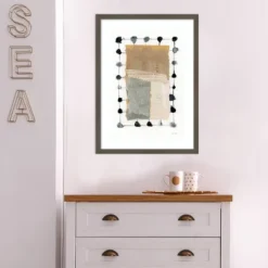 19" X 25" Neutral Collage II By Laura Horn Wood Framed Wall Art Print - Amanti Art -Home Furniture GUEST 398840e8 32fe 486f 8d64 4c40bf53119a