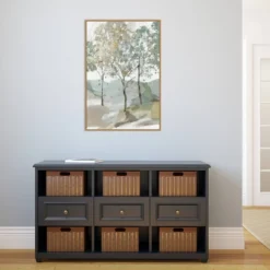 22" X 33" Breezy Landscape Trees II By Allison Pearce Framed Canvas Wall Art Light Brown - Amanti Art -Home Furniture GUEST 39c42ae7 bce5 4c7c bb44 bf824bd8c458