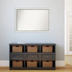 39" X 27" Non-Beveled Eva Narrow Bathroom Wall Mirror Gold - Amanti Art -Home Furniture GUEST 39d768ca e0ca 4320 9868 a8a14430ef27