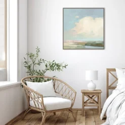 30" X 30" Colorful Horizon II Blue By Julia Purinton Framed Canvas Wall Art Print - Amanti Art -Home Furniture GUEST 3c384e3c 2da0 4998 a48c 642fed242f68