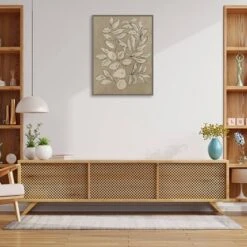 23" X 30" Leaves Sketches II By Asia Jensen Framed Canvas Wall Art Print - Amanti Art -Home Furniture GUEST 3cafd4a5 08a1 42a9 b526 ffe48655d1db