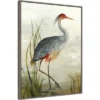 22" X 30" Heron By Aimee Wilson Framed Canvas Wall Art Gray Wash - Amanti Art