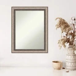 22" X 28" Non-Beveled Lyla Ornate Silver Wall Mirror - Amanti Art -Home Furniture GUEST 3daad037 2181 4fe2 9313 34d67b3a8625