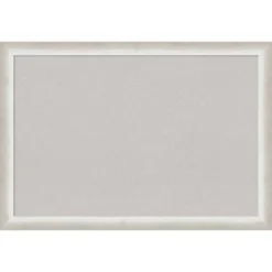 26"x18" Two Tone Wood Frame Cork Board Silver - Amanti Art -Home Furniture GUEST 3e4849ef 2475 499a 8970 ce733c578544