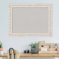 34"x26" Opera Wood Frame Gray Cork Board Off-White - Amanti Art -Home Furniture GUEST 4066f7e9 f5bb 49b1 8cc4 e0fc721c6cff