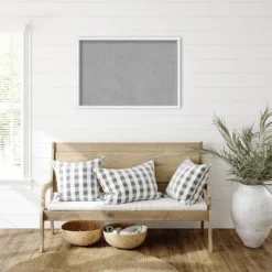 38"x26" Morgan Framed Magnetic Board White/Blue - Amanti Art: Wall Mount, Metal, Home & Office Decor -Home Furniture GUEST 40fbddb5 f3f8 4b82 87b1 18da9c919eed