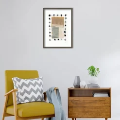 19" X 25" Neutral Collage II By Laura Horn Wood Framed Wall Art Print - Amanti Art -Home Furniture GUEST 4130c4df 5027 4913 b069 97d935ad45e4