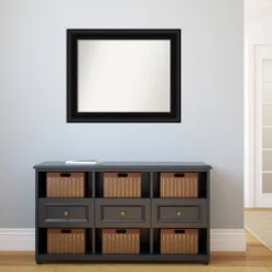 34" X 28" Non-Beveled Parlor Bathroom Wall Mirror Black - Amanti Art 13 34" X 28" Non-Beveled Parlor Bathroom Wall Mirror Black - Amanti Art -Home Furniture GUEST 42b9d22a cae8 4db3 899c 82b41d410c09