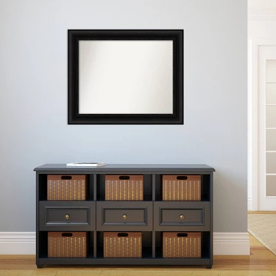 34" X 28" Non-Beveled Parlor Bathroom Wall Mirror Black - Amanti Art 6 34" X 28" Non-Beveled Parlor Bathroom Wall Mirror Black - Amanti Art - Image 4
