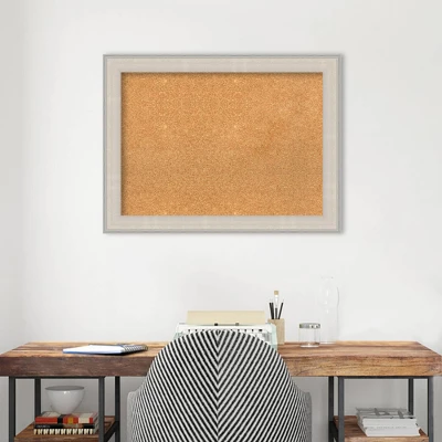 32"x24" Cottage Wood Frame Natural Cork Board White/Silver - Amanti Art: Wall Mounted, Bulletin Display, Office Decor 8 32"x24" Cottage Wood Frame Natural Cork Board White/Silver - Amanti Art: Wall Mounted, Bulletin Display, Office Decor - Image 6