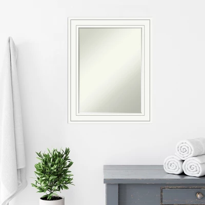 Amanti Art Craftsman White Petite Bevel Wood Bathroom Wall Mirror 29 X 23 In. 9 Amanti Art Craftsman White Petite Bevel Wood Bathroom Wall Mirror 29 X 23 In. - Image 7